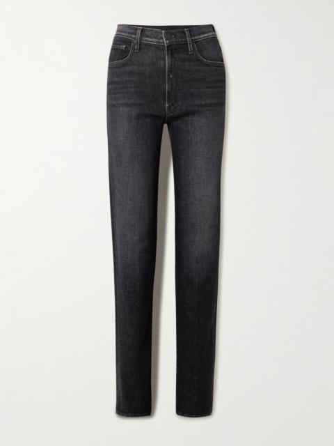 MOTHER The Rambler Zip Heel High-rise Straight-leg Jeans