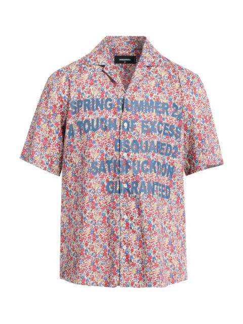 DSQUARED2 Red Men's Patterned Shirt