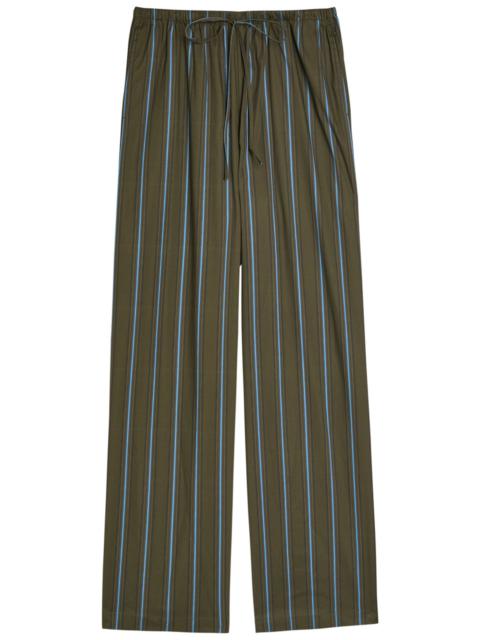 STAUD Staud Mateo Striped Stretch-cotton Poplin Trousers