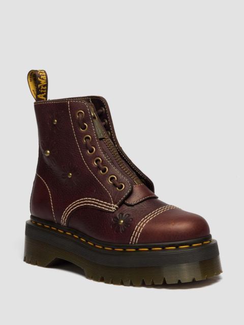 Dr. Martens Sinclair Flower Grizzly Leather Platform Boots