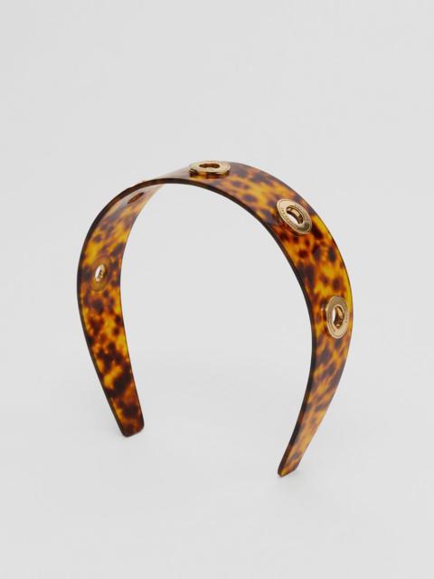 Burberry Gold-plated Logo Graphic Hairband