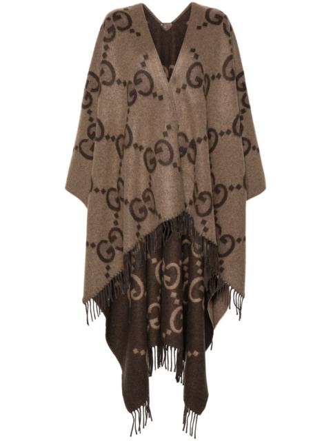 GUCCI GG-logo reversible cashmere cape