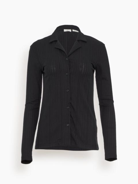 Rib Jersey Shirt in Black