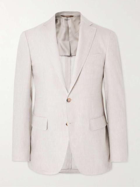 Canali Kei Slim-Fit Linen and Wool-Blend Suit Jacket