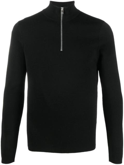 Sandro half-zip fitted jumper