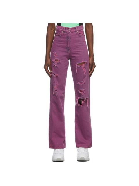 MSGM Pink Distressed Jeans