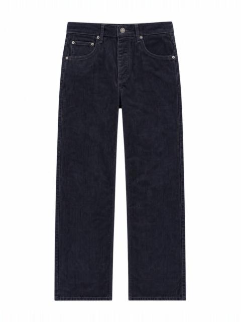 The Kooples STRAIGHT-LEG NAVY VELVET JEANS