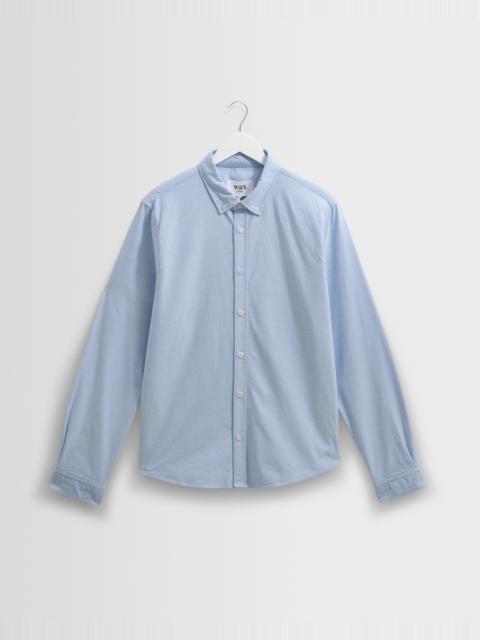 Wax London Caspian - Pale Blue Cotton Oxford Shirt