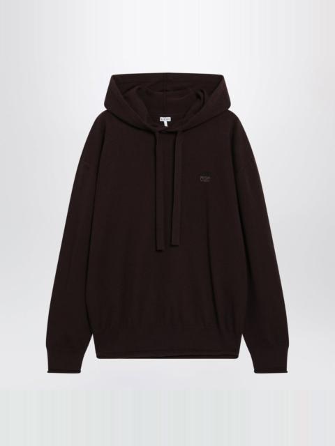 Loewe LOEWE $1990 Dark brown Cotton Cashmere Hoodie New & Authenti