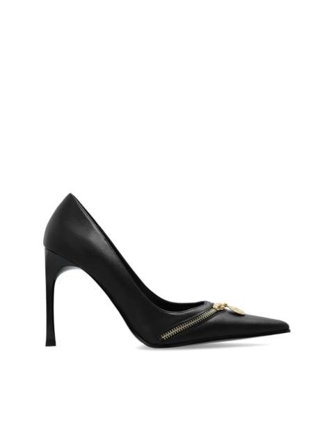 VERSACE JEANS COUTURE 105mm zip-detail pumps