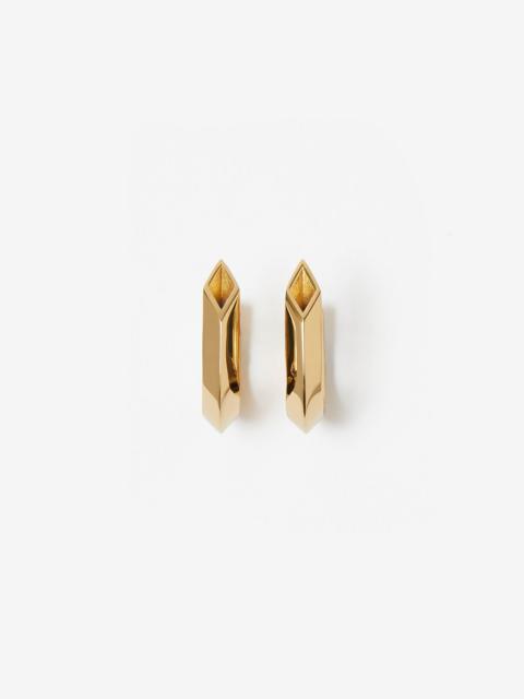 Gold-plated Hollow Spike Earrings