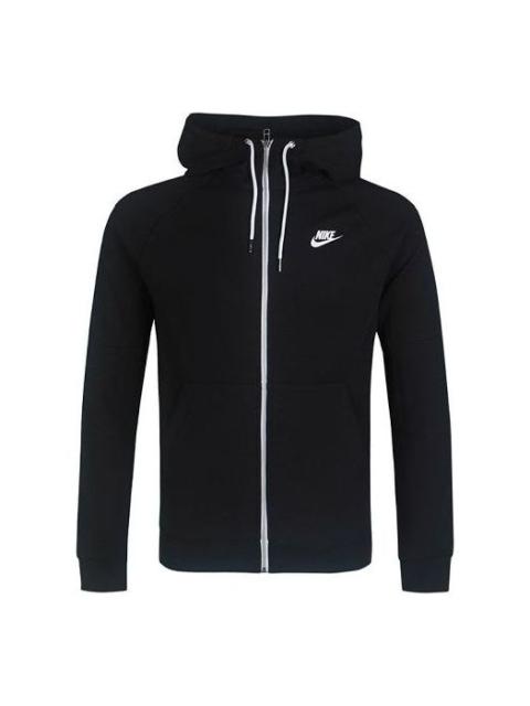 Nike Nike Modern Fleece Cardigan hooded Logo Jacket Black CU4456-010