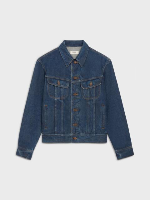 CELINE trucker jacket in royal indigo wash denim