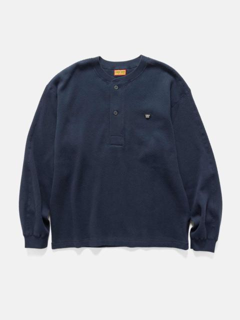 Human Made Henley Neck Shirt Navy
