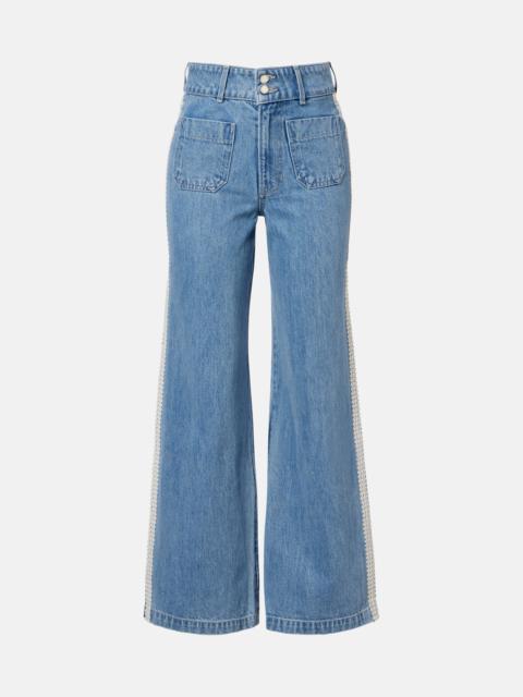 VERONICA BEARD Taylor high-rise wide-leg jeans
