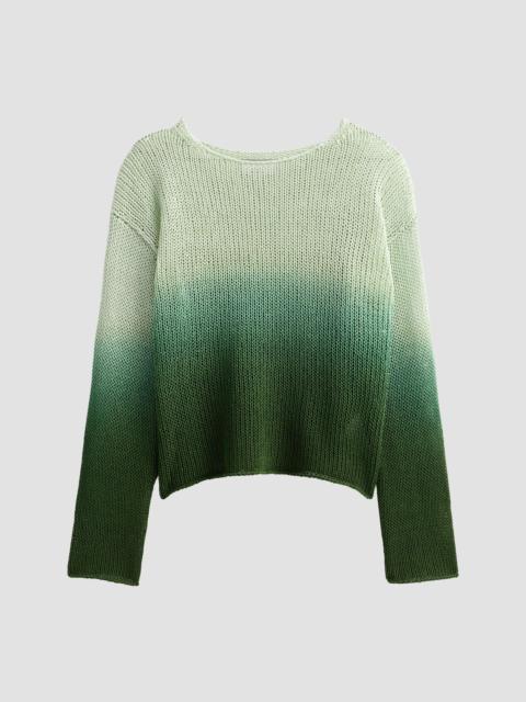Vince Women's Dip-Dye Cotton-Blend Sweater - Sea Dew Combo