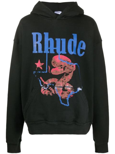Rhude oversized logo hoodie