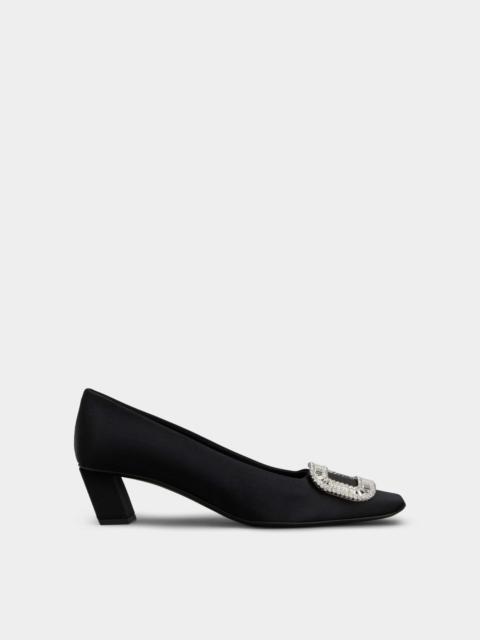 Roger Vivier Belle Vivier Pilgrim Buckle Pumps in Satin