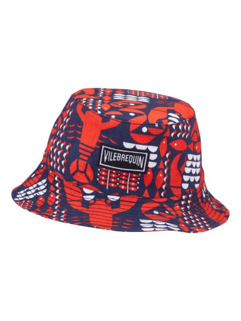 Vilebrequin Unisex Linen Bucket Hat Graphic Lobsters