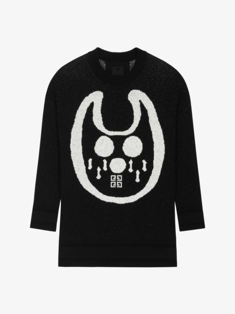 Givenchy SWEATER IN MOHAIR WITH TAG EFFECT MASK PATTERN