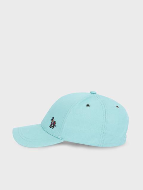 Paul Smith Women's Pale Teal Zebra Logo Baseball Cap