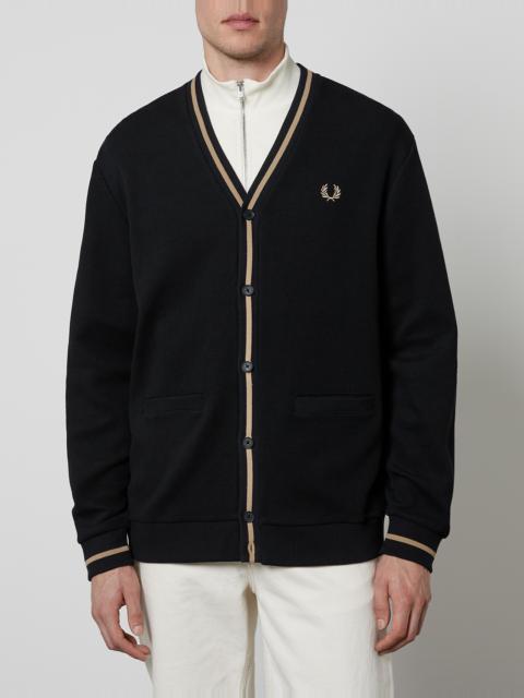 Fred Perry Men's Tipped Pique Cardigan - Black/Warm Stone