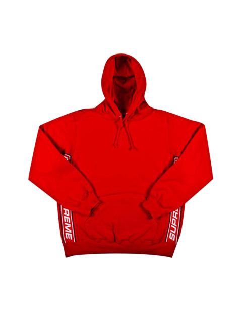 Supreme Text Rib Hooded Sweatshirt 'Red'