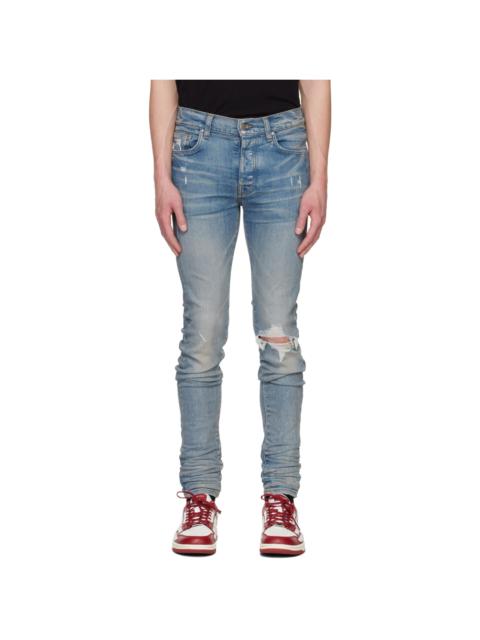 AMIRI Blue Broken Jeans