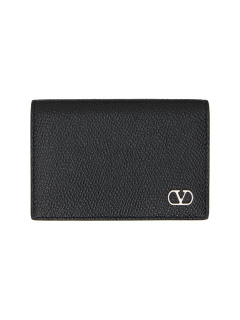 Valentino Black VLogo Signature Card Holder