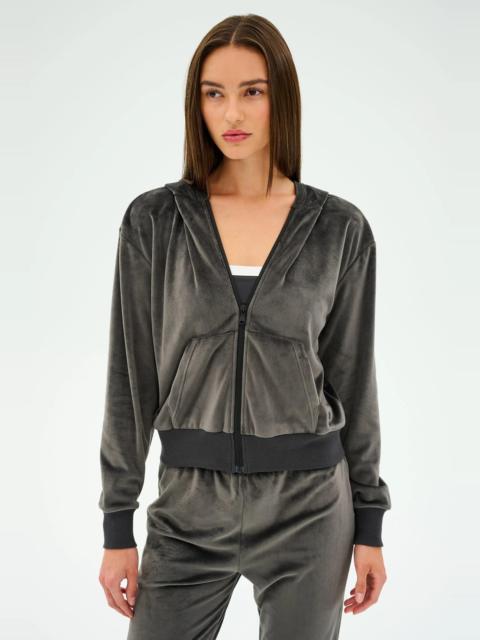 SPLITS59 Rhys Velour Zip Up Hoodie