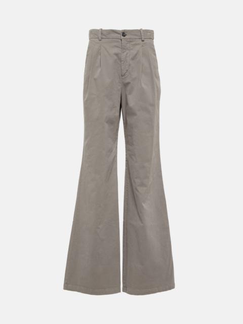 Flavie cotton-blend wide-leg pants