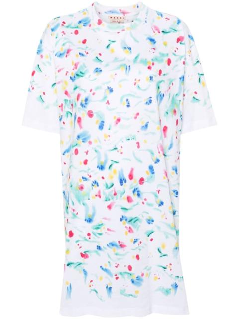 Marni abstract-print cotton T-shirt dress