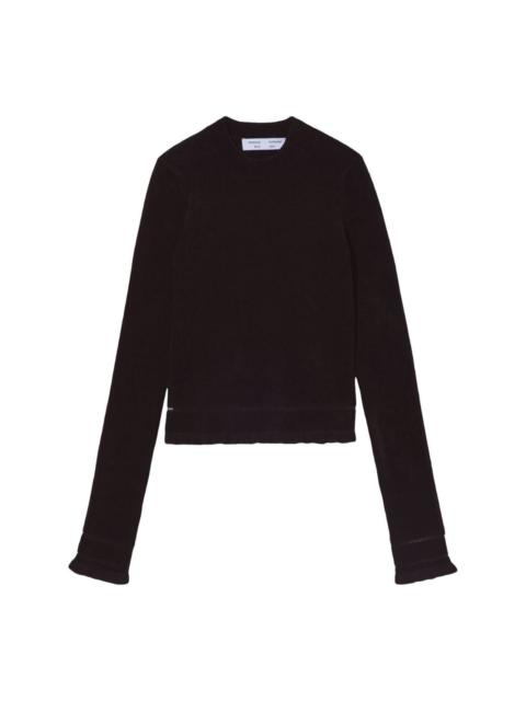 chenille-texture long-sleeved sweater