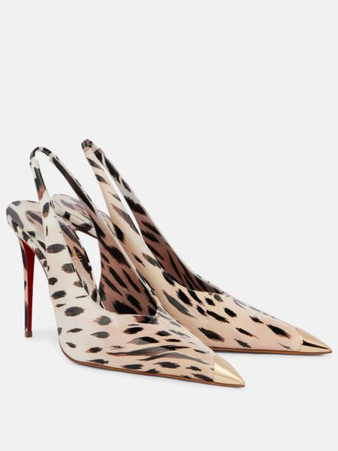 Christian Louboutin Katissima patent leather slingback pumps