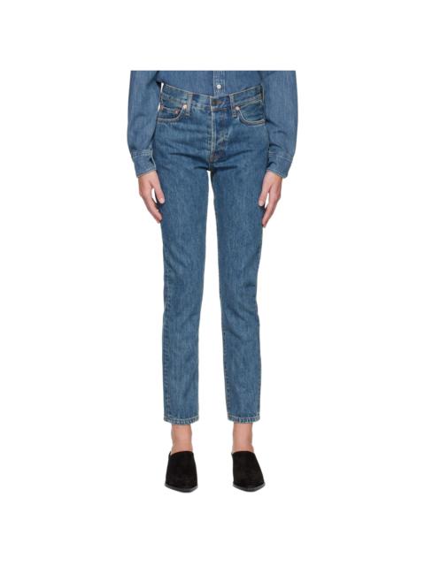 WARDROBE.NYC Indigo Faded Jeans