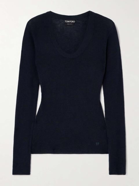 Cashmere and silk-blend sweater