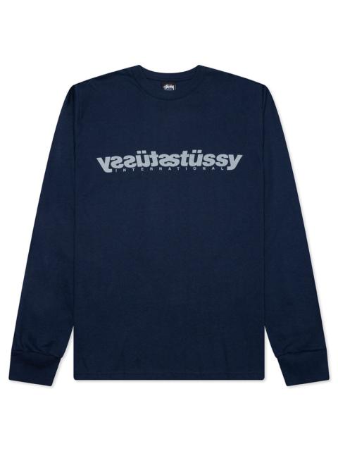 Stüssy MIRROR L/S TEE - NAVY
