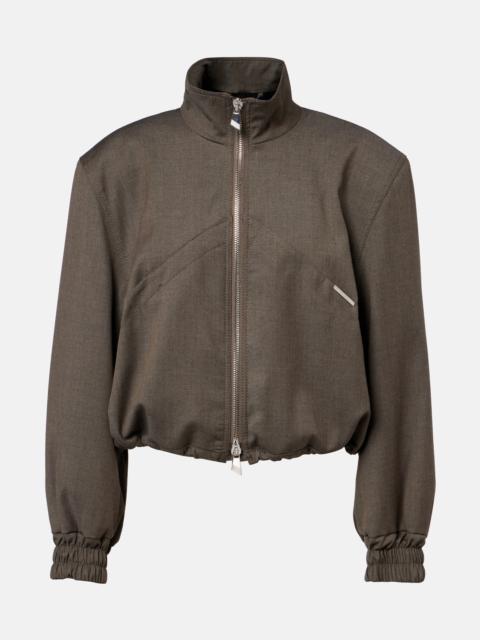 THE ATTICO Virgin wool-blend bomber jacket
