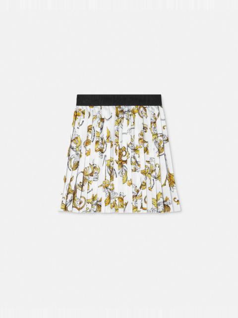 VERSACE JEANS COUTURE Outline Barocco Pleated Mini Skirt