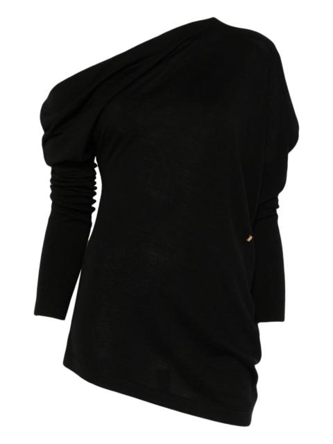 Moschino logo-charm top
