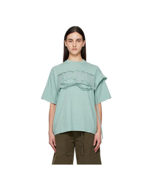 OTTOLINGER Blue Distressed Oversized T-shirt