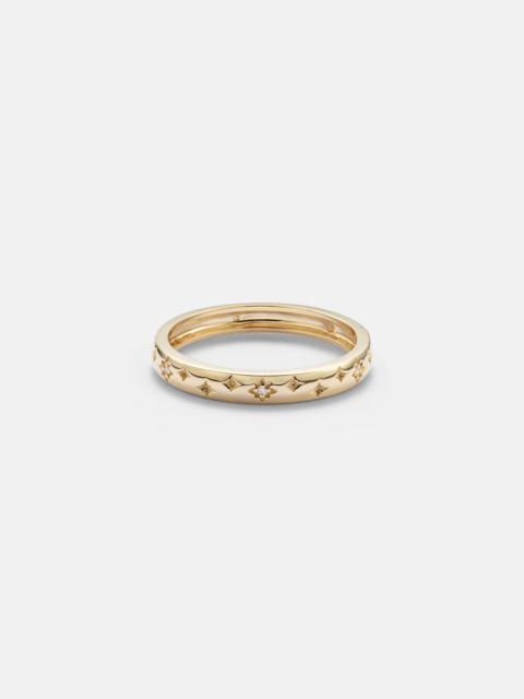 STONE AND STRAND Northern Star 14kt gold ring with diamonds