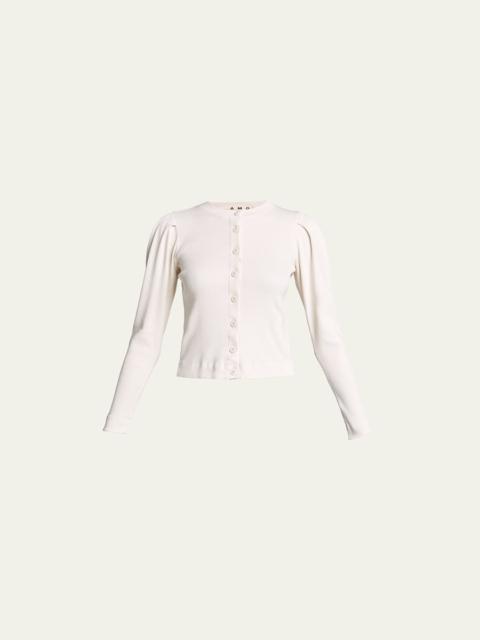 AMO Puff-Sleeve Cardigan