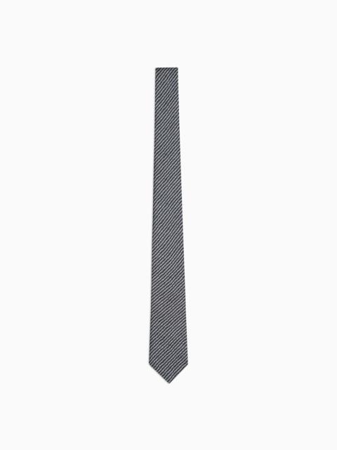 GIORGIO ARMANI ASV silk tie with geometric print