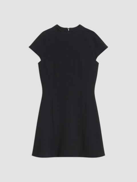 Theory Women's Cap-Sleeve Mockneck Mini Dress - Black