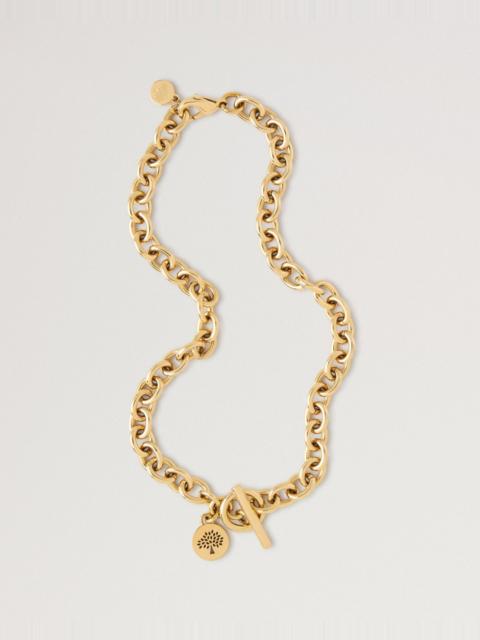 Mulberry Lily Chain Necklace Gold Plated Stainless Steel