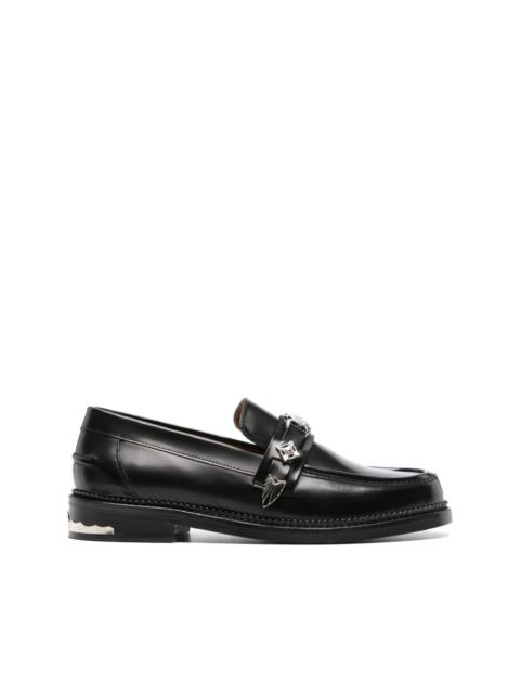 TOGA VIRILIS logo-plaque leather loafers