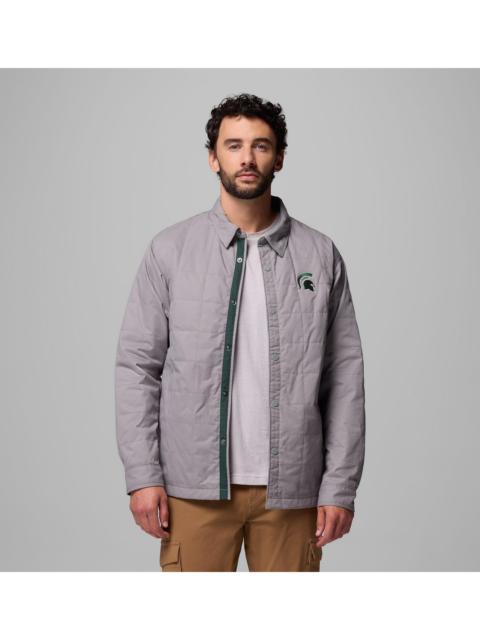 Columbia Men's Collegiate Campus Roam Quilted Shirt Jacket - Michigan State