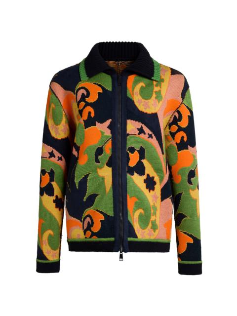 Etro Zipped Knit Cardigan multi