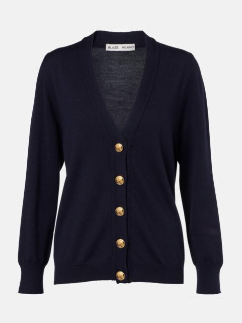 BLAZÉ MILANO Wool, silk, and cashmere cardigan